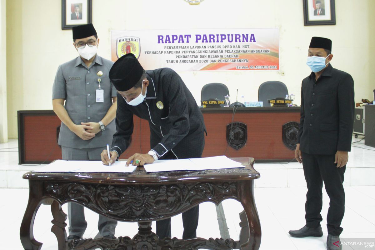 DPRD HST sahkan Raperda pertanggungjawaban APBD 2020, target WTP jadi sorotan