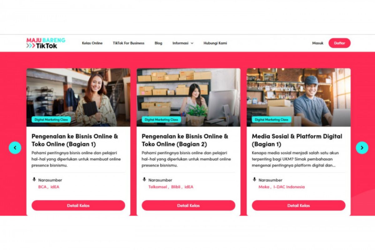 TikTok beri akses materi edukasi pemasaran digital gratis untuk UMKM