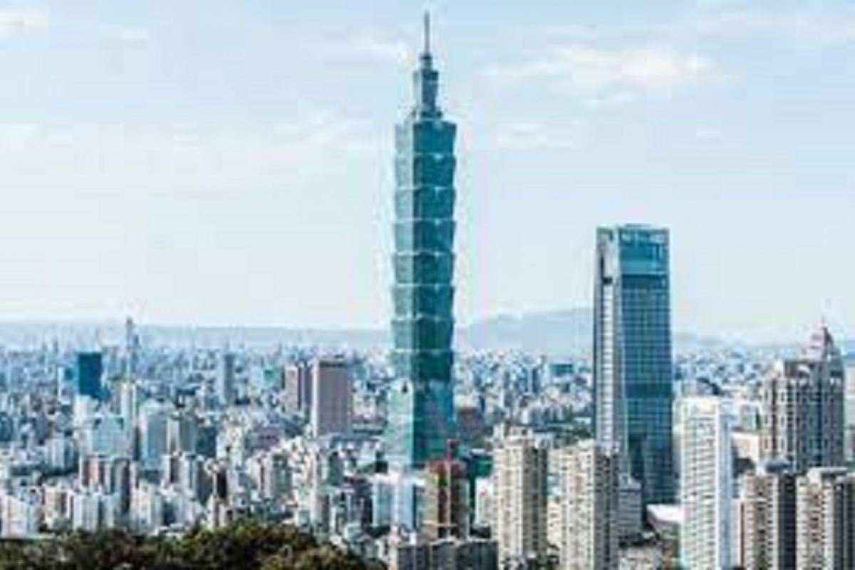 Gedung Taipei 101 di Taiwan lockdown