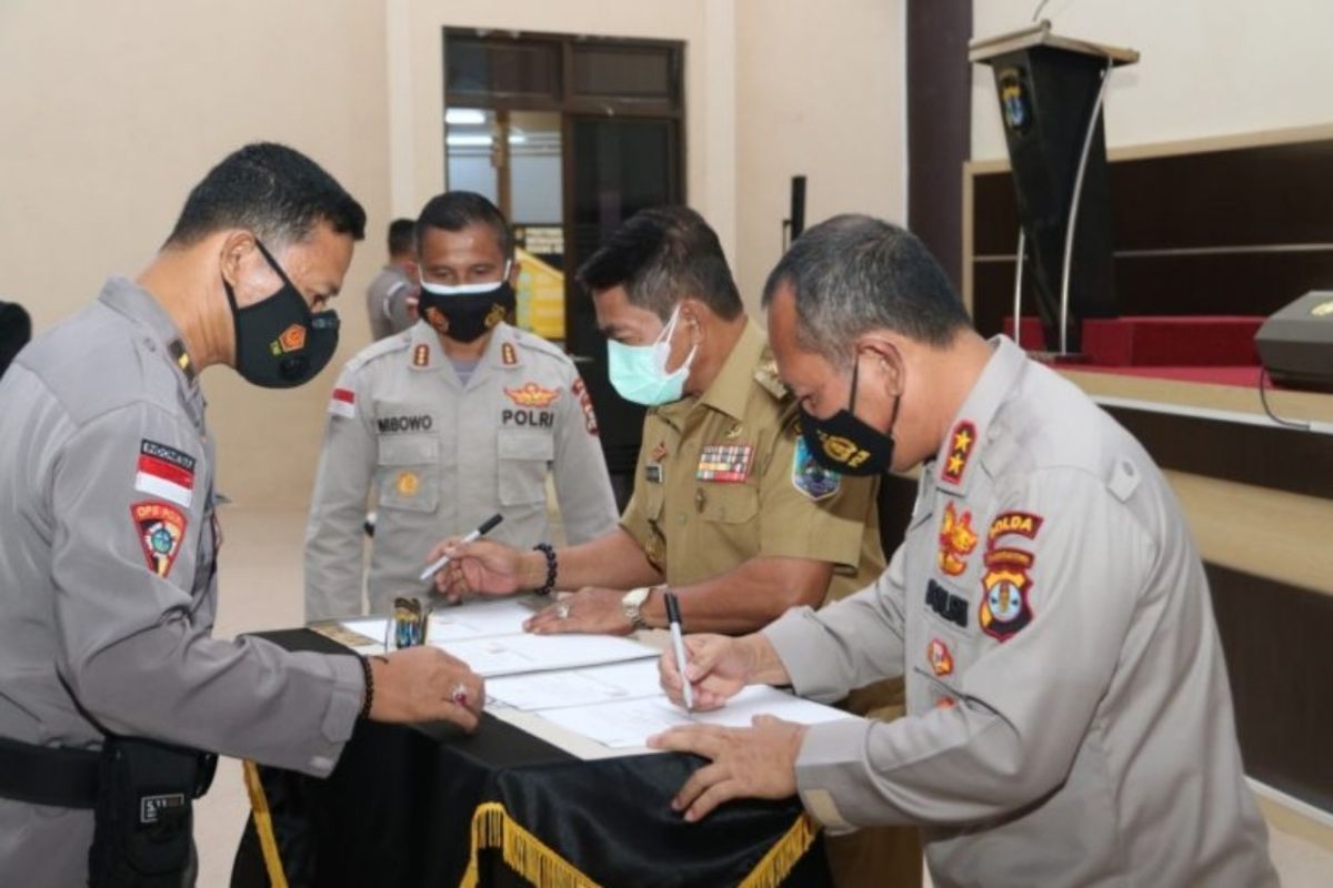 MoU Kapolda-Gubernur pemanfaatan Command Center Polda Kaltara