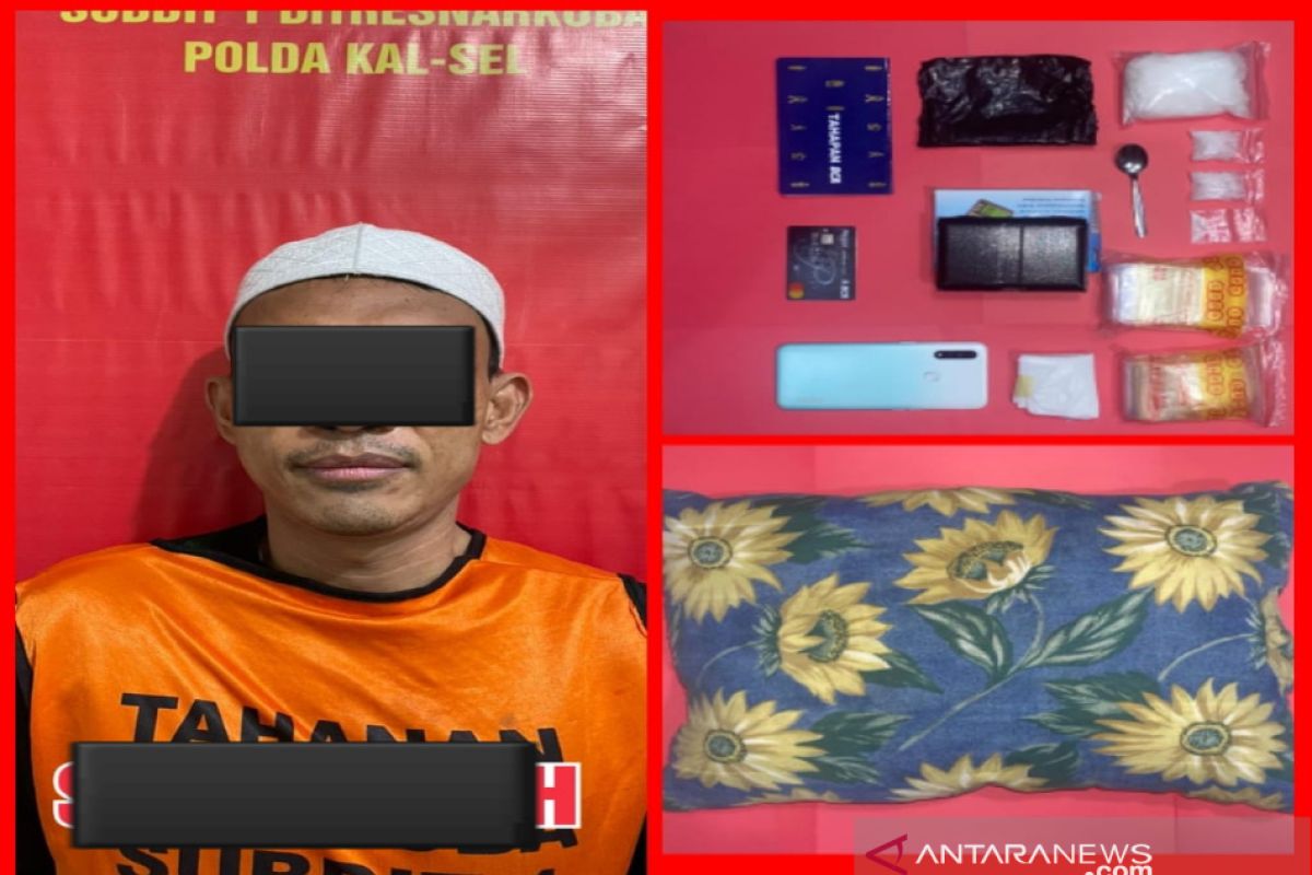 Polda Kalsel ungkap 112,37 gram sabu-sabu di  bantal