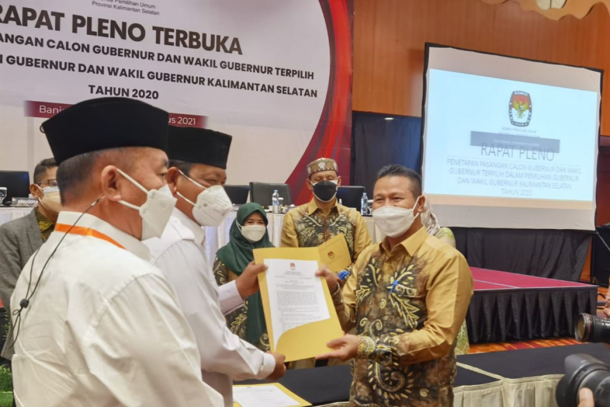 KPU Kalsel tetapkan BirinMU pasangan terpilih Pilkada 2020