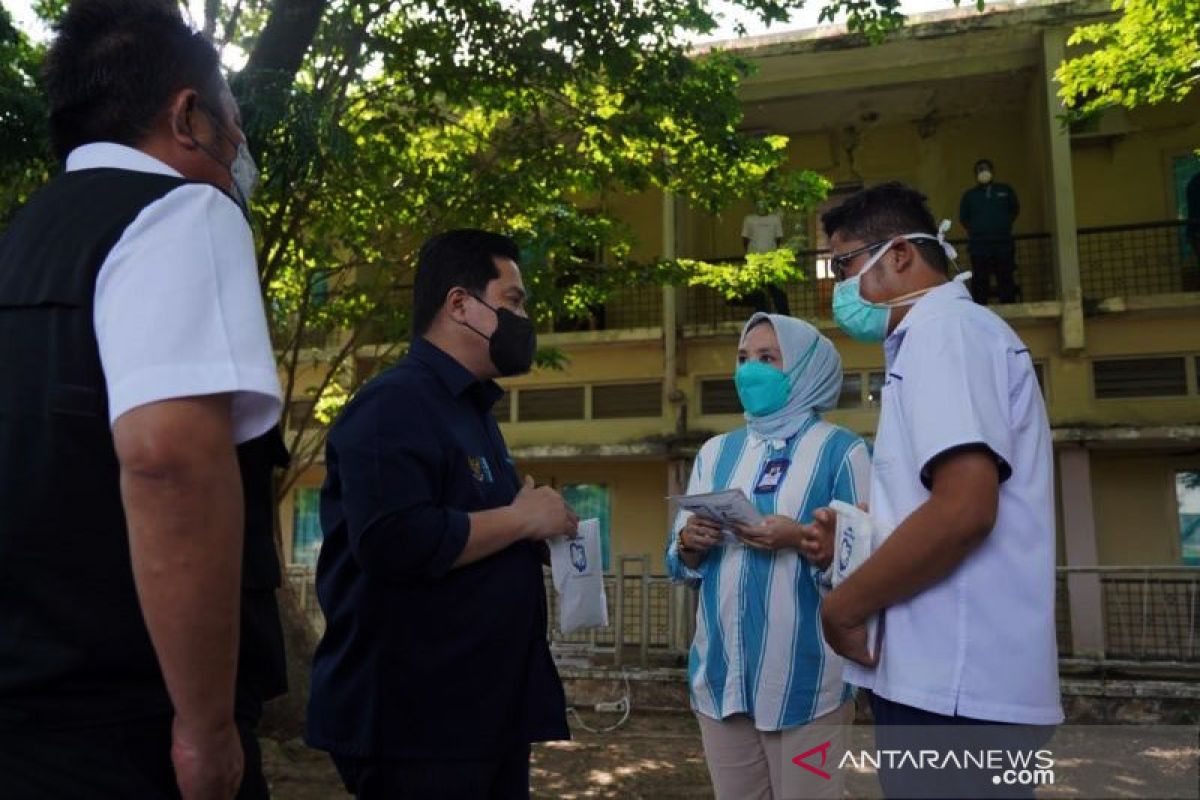 Erick Thohir pastikan karyawan BUMN isoman di Sumsel terjamin obatnya