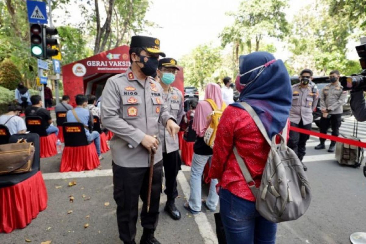 Kapolda: 7.538 orang telah divaksin di Taman Bungkul Surabaya
