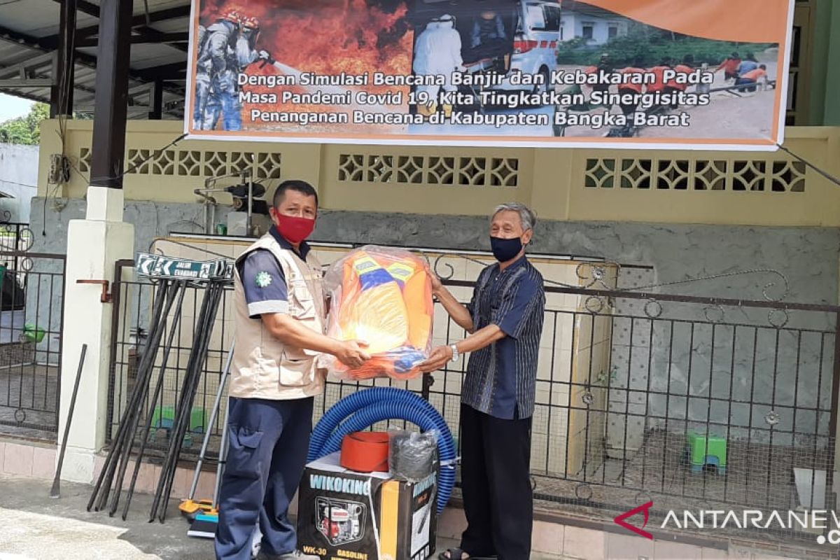 PT Timah bantu alat penanggulangan bencana kampung rawan banjir