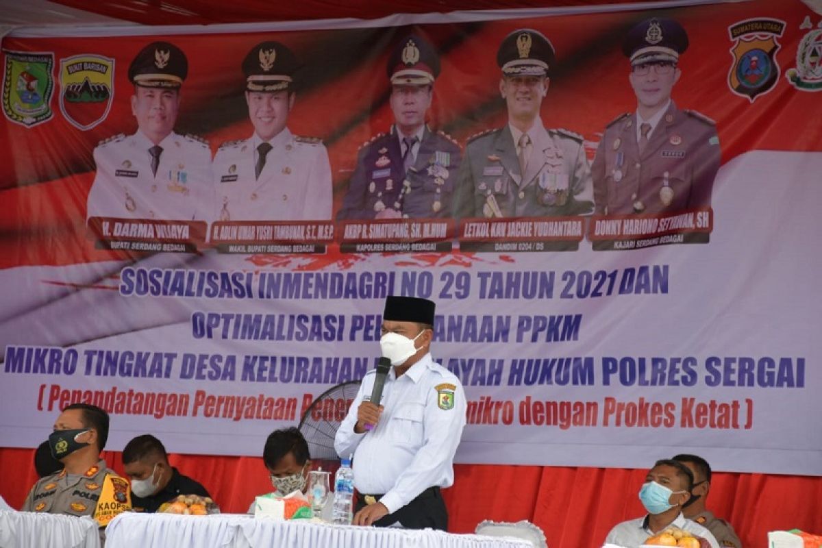 Bupati Sergai: Maksimalkan dana desa bantu masyarakat terdampak pandemi