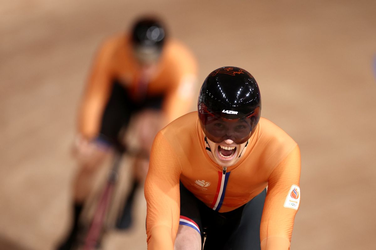 Olimpiade Tokyo, Belanda sabet emas sprint putra balap sepeda trek