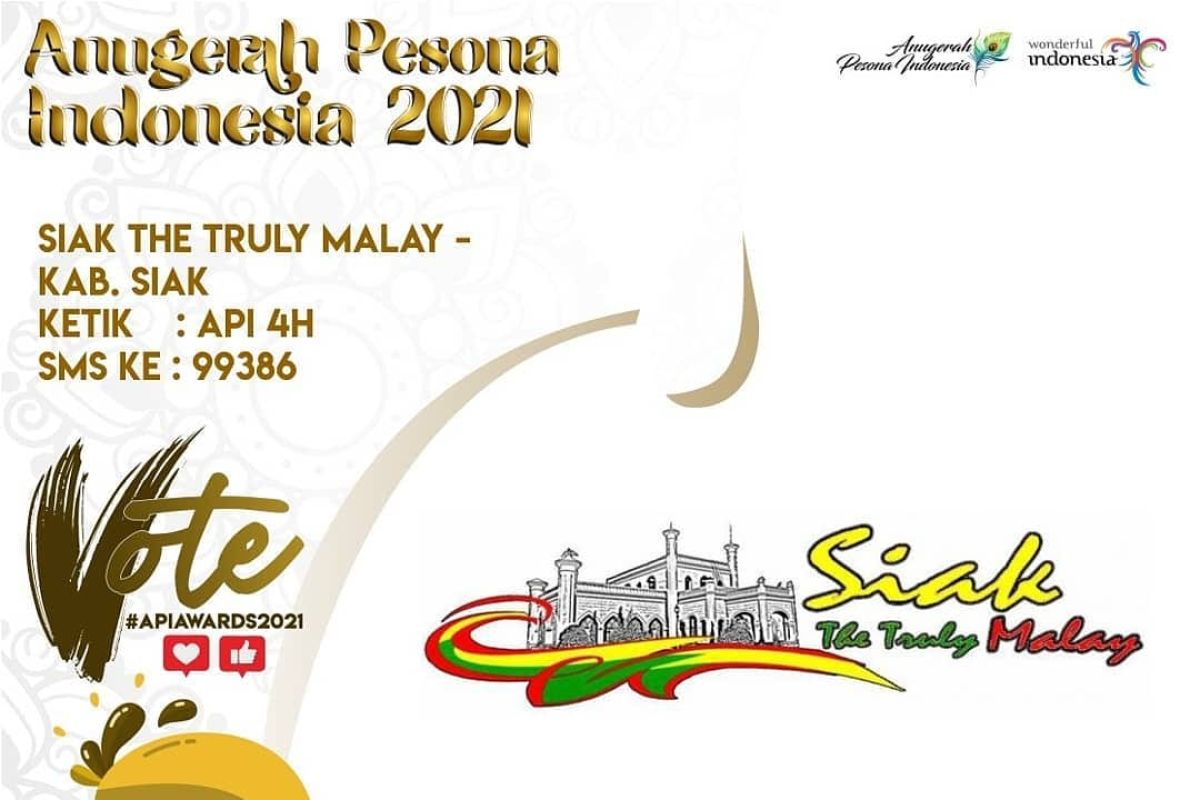 Brand Wisata "Siak the Trully Malay" sementara peringkat II Anugerah Pariwisata Indonesia