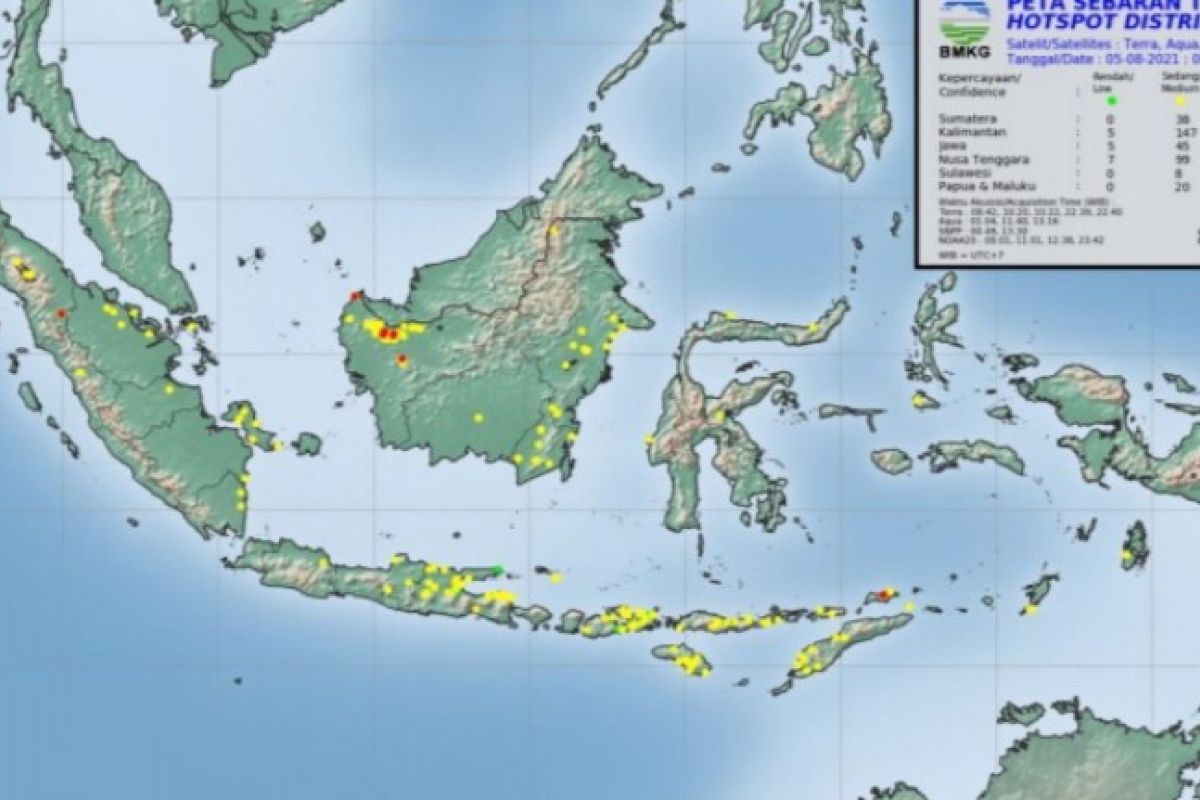 Satelit Tera pantau 16 titik panas di Sumatera Utara
