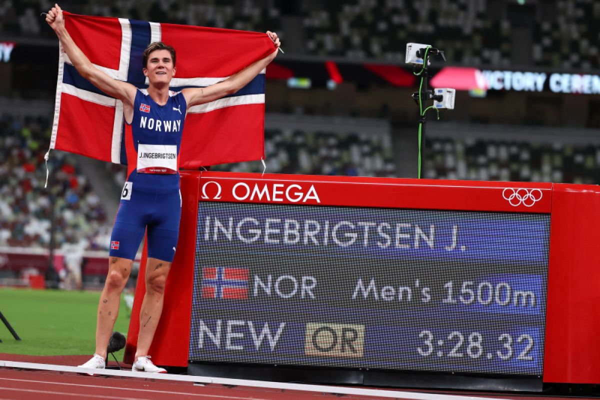 Pecahkan rekor Olimpiade, Ingebrigtsen sabet emas 1.500m putra