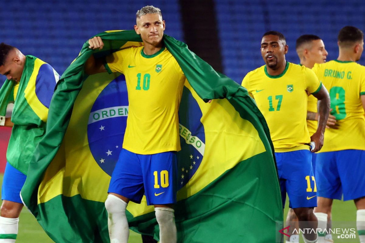 Olimpiade Tokyo: Brazil raih emas usai taklukkan Spanyol 2-1