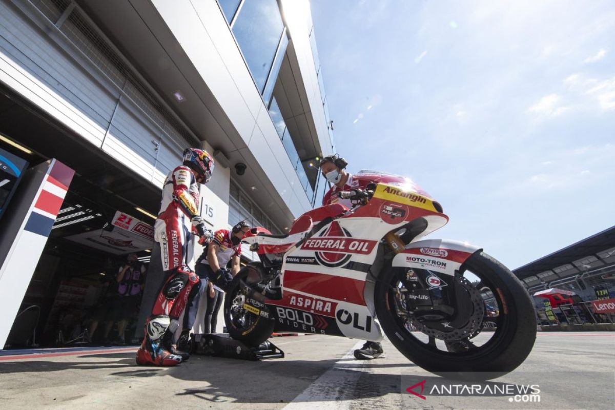 Tim balap Indonesia ubah setelan motor di Moto2 Styria