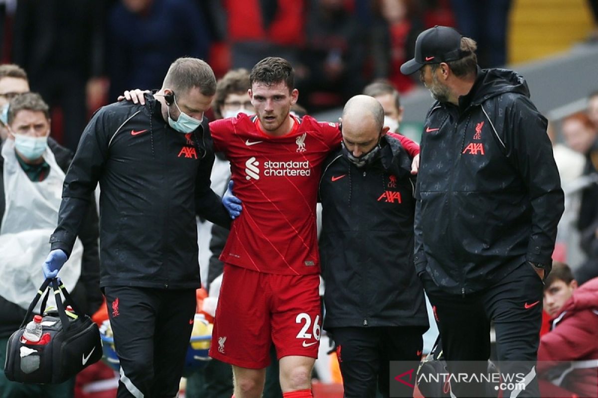 Liga Inggris, Robertson absen pada laga pembuka Liverpool karena cedera ligamen