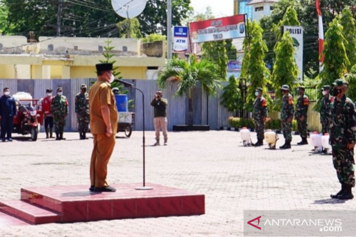 Plt Wali Kota Tanjungbalai lepas penyemprotan disinvektan massal sinergitas POLRI-TNI-Lion Club