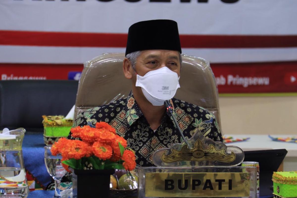 Bupati Pringsewu ikuti rakor penanganan COVID-19 se-Provinsi Lampung