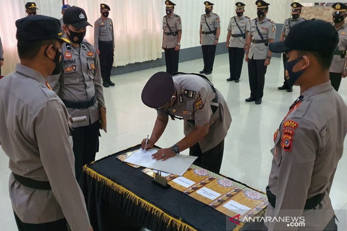 Kapolres Abdya pimpin sertijab enam pejabat baru