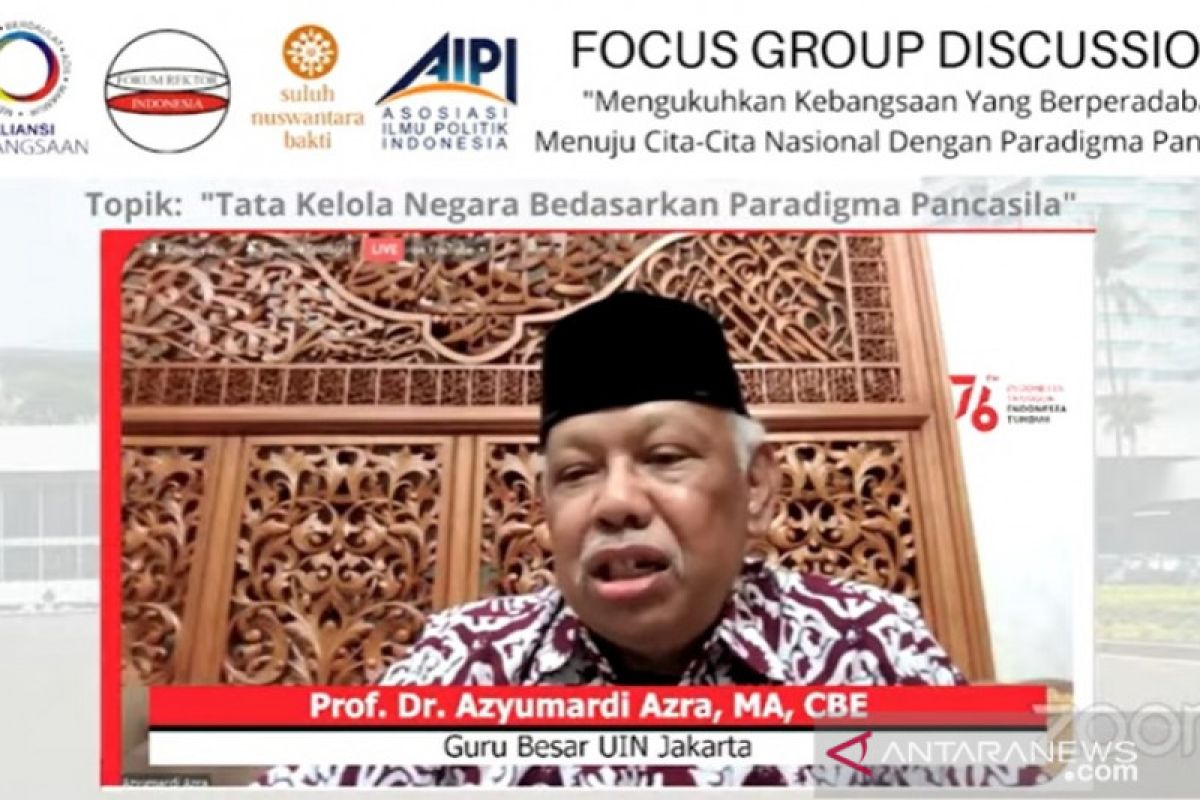 Prof Azyumardi Azra: Indonesia perlu kepemimpinan berbasis Pancasila