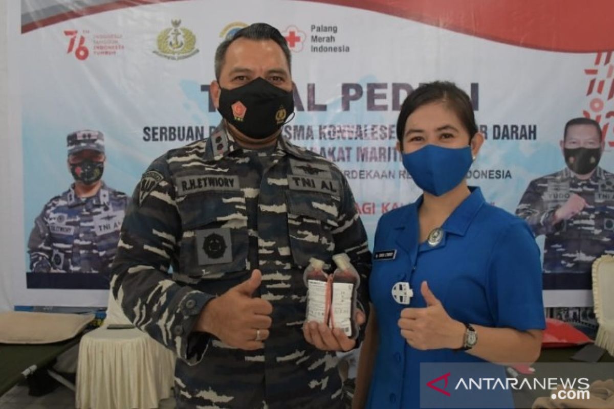 Sambut HUT RI, TNI-AL Tanjung Balai Asahan gelar donor darah
