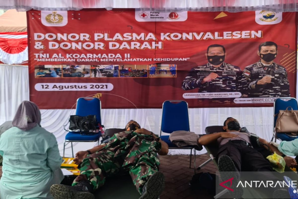 Lanal Banjarmasin membantu penuhi donor plasma konvalesen di PMI