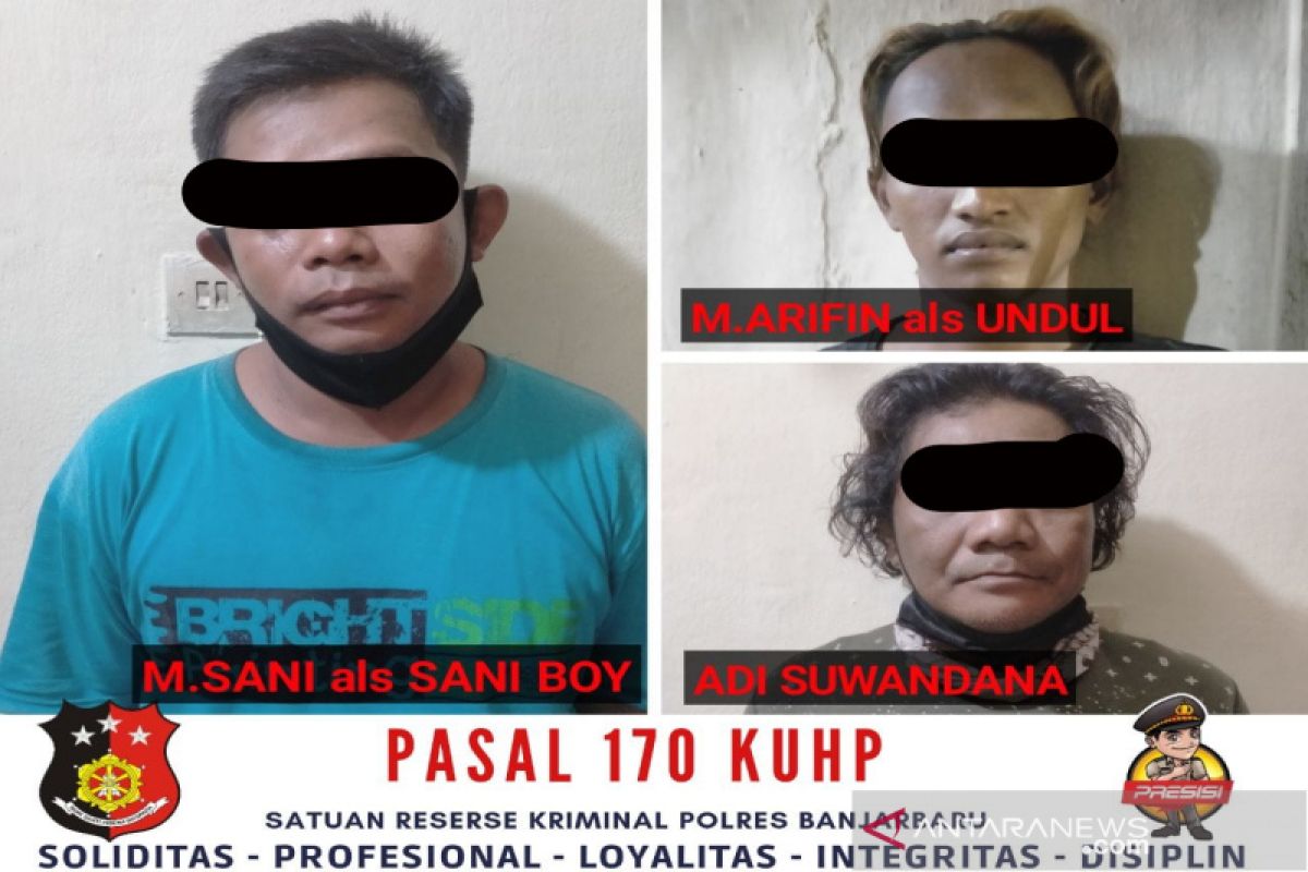 Polisi tangkap tiga pelaku pengeroyokan teman sendiri