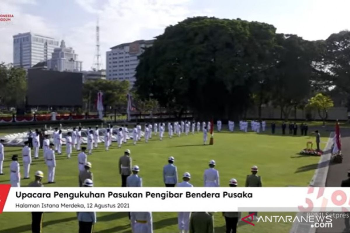 Pengukuhan Paskibraka di Istana Merdeka dihadiri Kepala BPIP