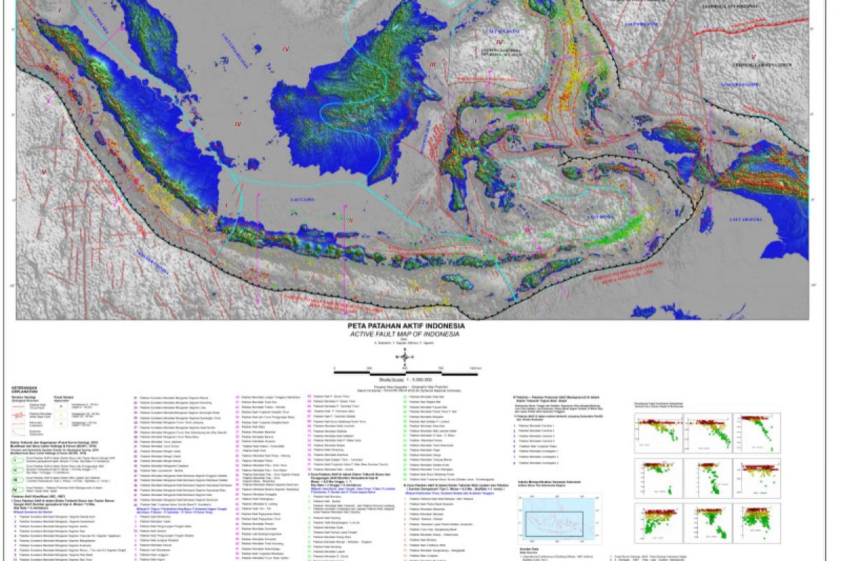 Badan Geologi meluncurkan peta  patahan aktif Indonesia