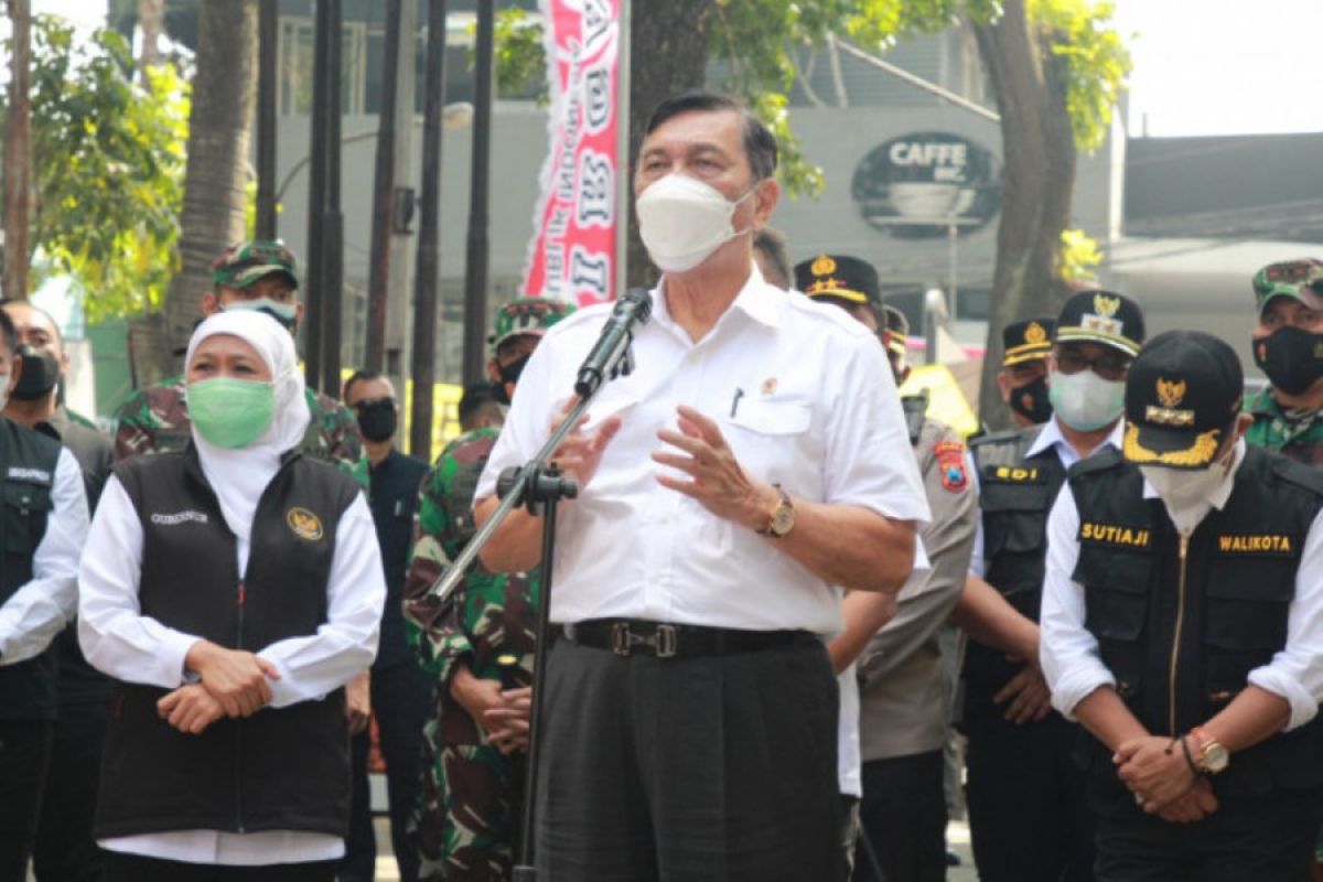 Forkopimda Jatim dampingi Luhut cek penanganan COVID-19 Malang