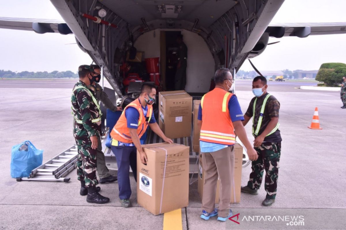TNI AU kirim bantuan alat kesehatan seberat 1.384 ton ke Sumatera