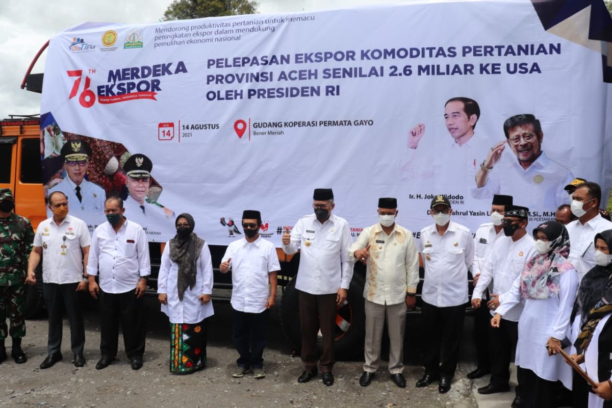 Presiden lepas ekspor komoditas pertanian Aceh senilai Rp2,6 milyar