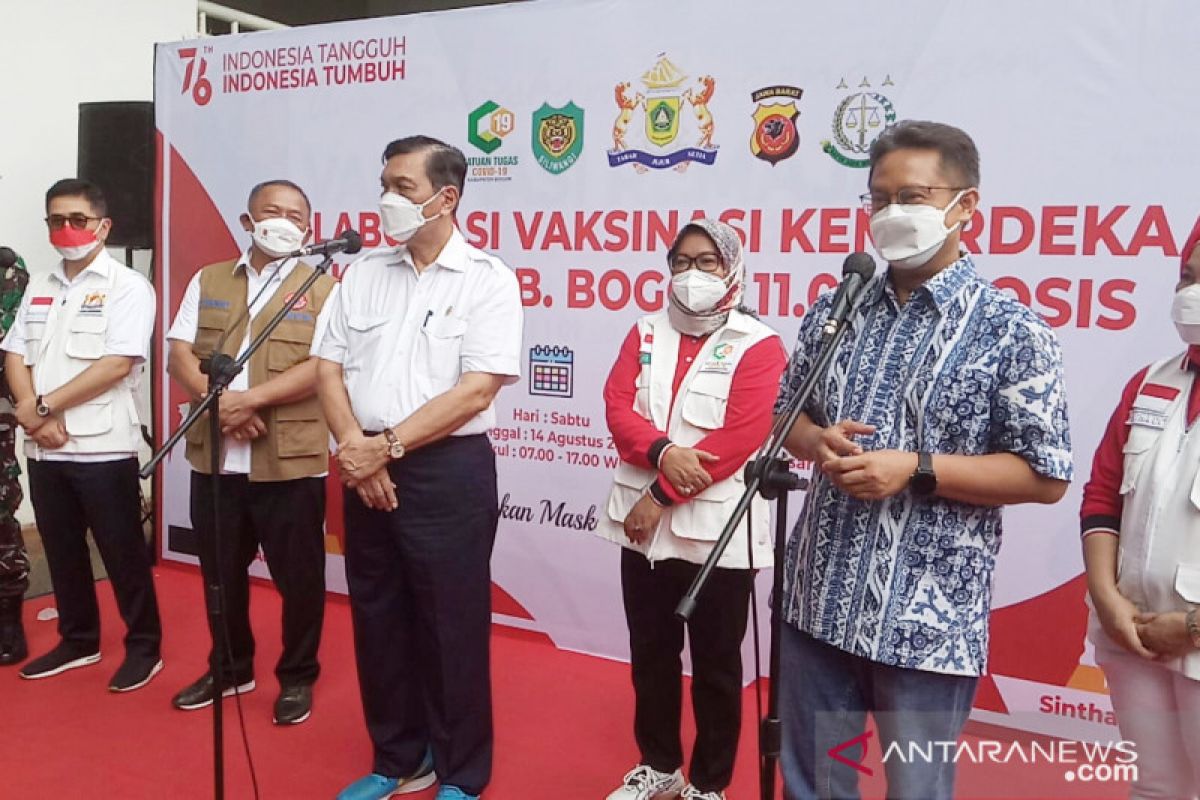 Menkes: 3 juta warga Kabupaten Bogor ditargetkan sudah divaksinasi pada September (video)