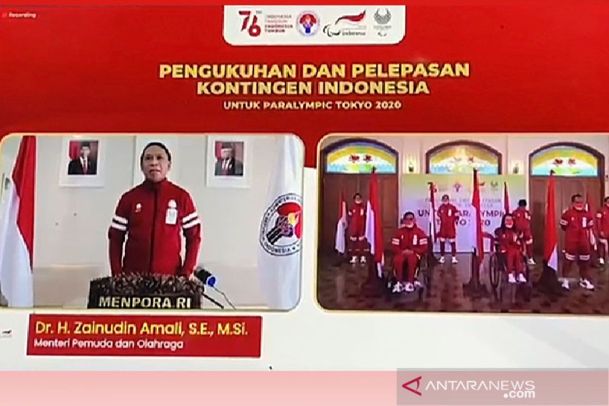 Menpora kukuhkan dan lepas kontingen Indonesia ke Paralimpiade Tokyo