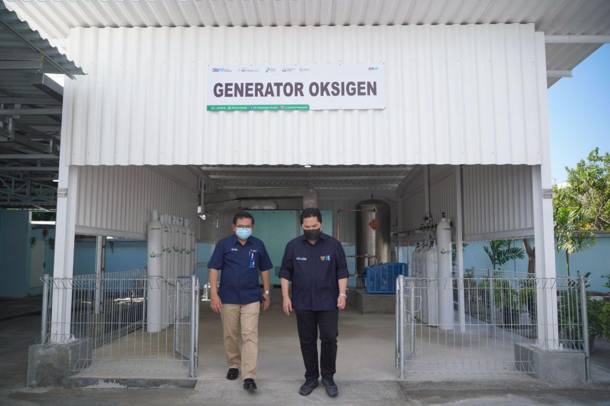 Menteri BUMN aktifkan unit produksi oksigen di Gresik