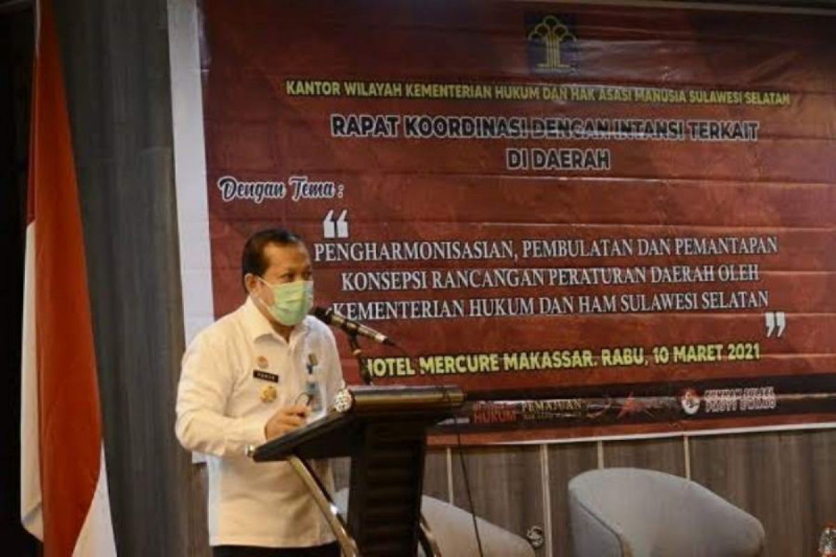 Kemenkumham Sulsel harmonisasi 45 Ranperda sejak Januari hingga Agustus 2021