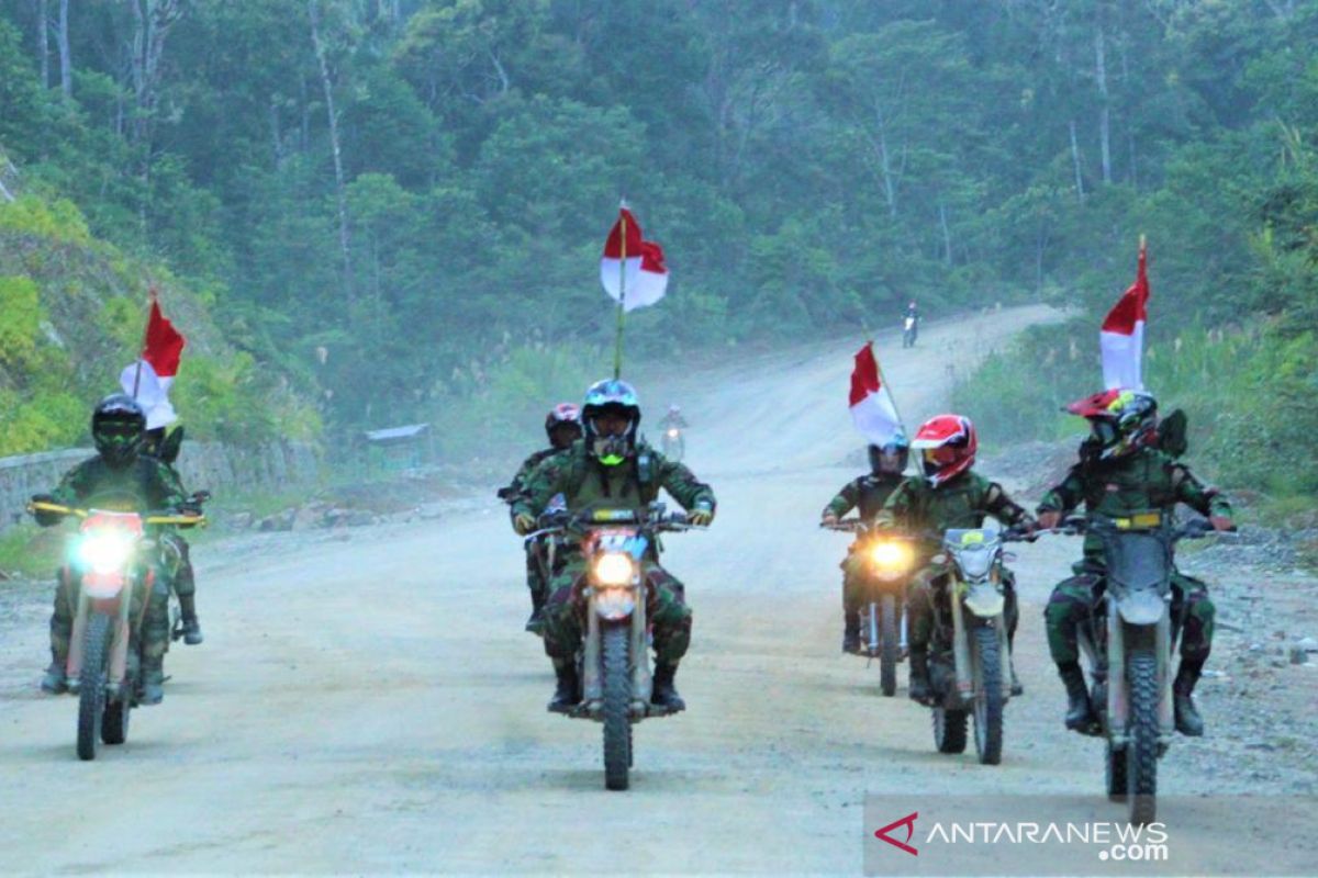 Pangdam Kasuari pimpin touring merah putih sambut HUT RI Ke-76