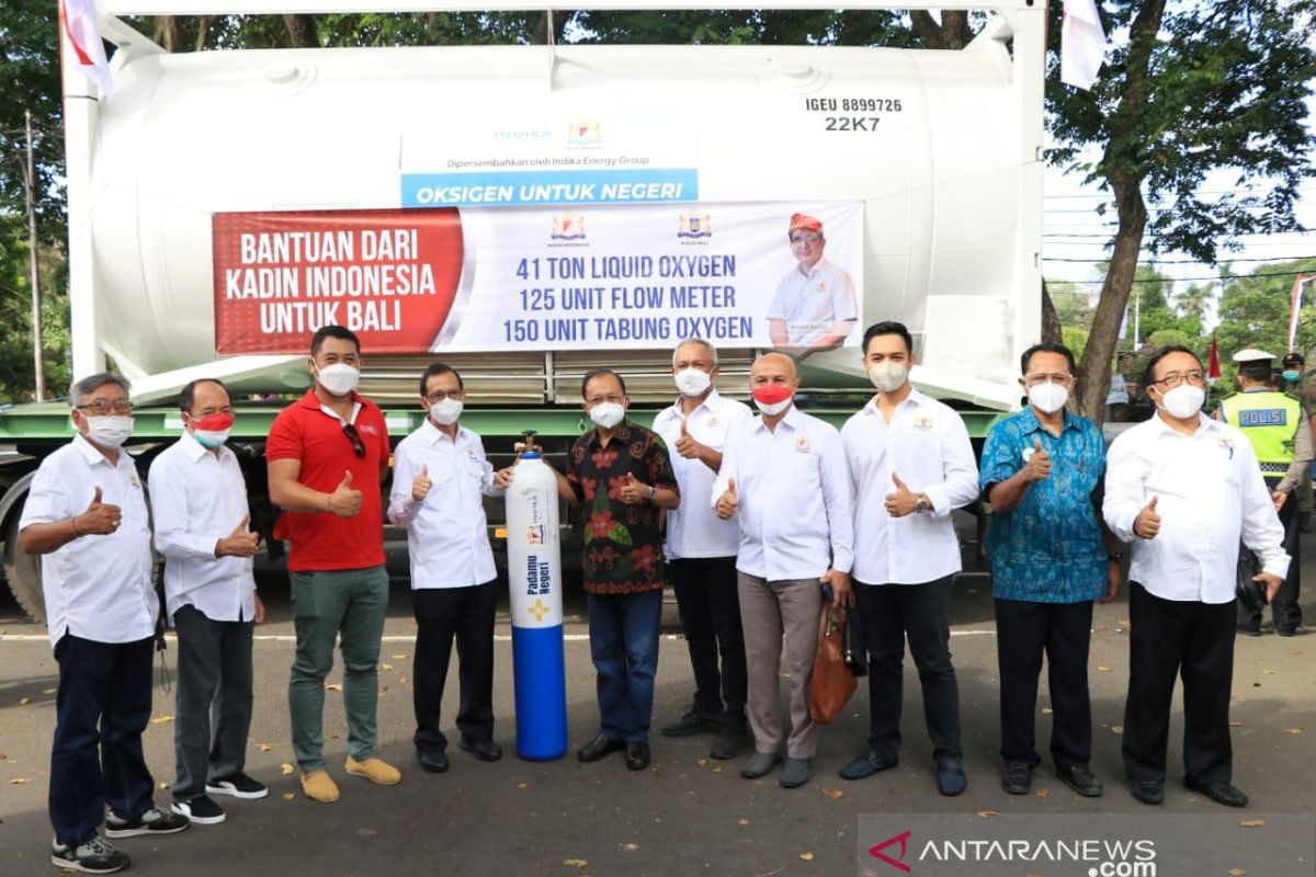 Gubernur Bali terima bantuan 41 ton oksigen dari Kadin