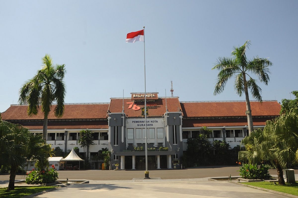 Peserta upacara peringatan HUT ke-76 RI di Balai Kota Surabaya dibatasi 30 orang