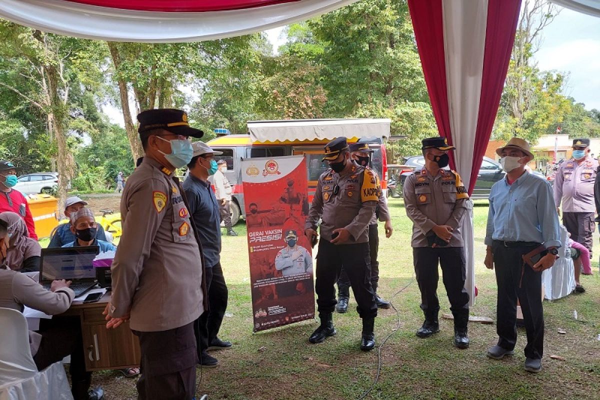 Polres Muaro Jambi gelar vaksinasi massal di kawasan  wisata Candi Muara Jambi