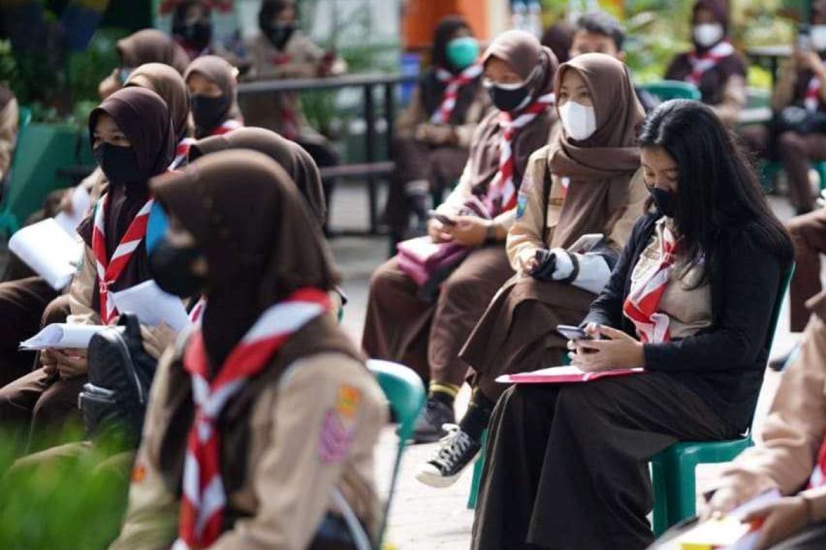 Ratusan anggota Pramuka Kota Madiun jalani vaksinasi