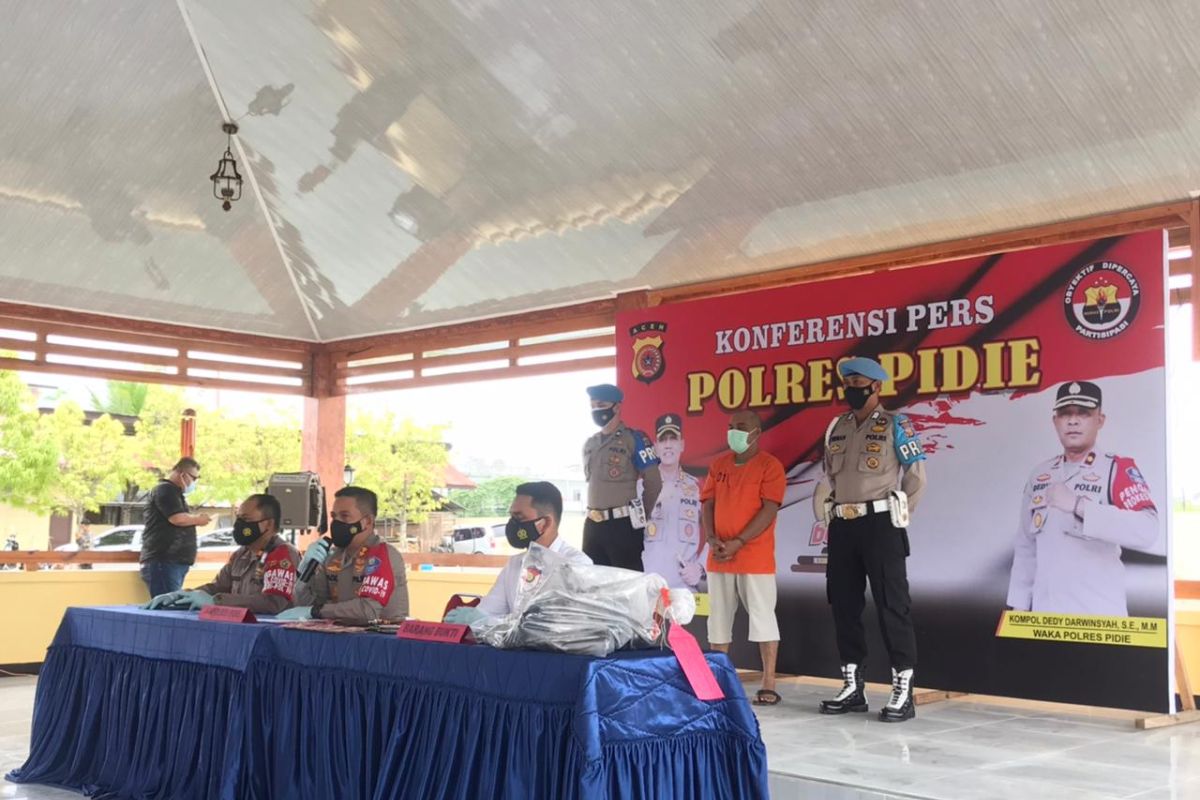 Polres Pidie tangkap pelaku pencuri mobil dan pembakar rumah