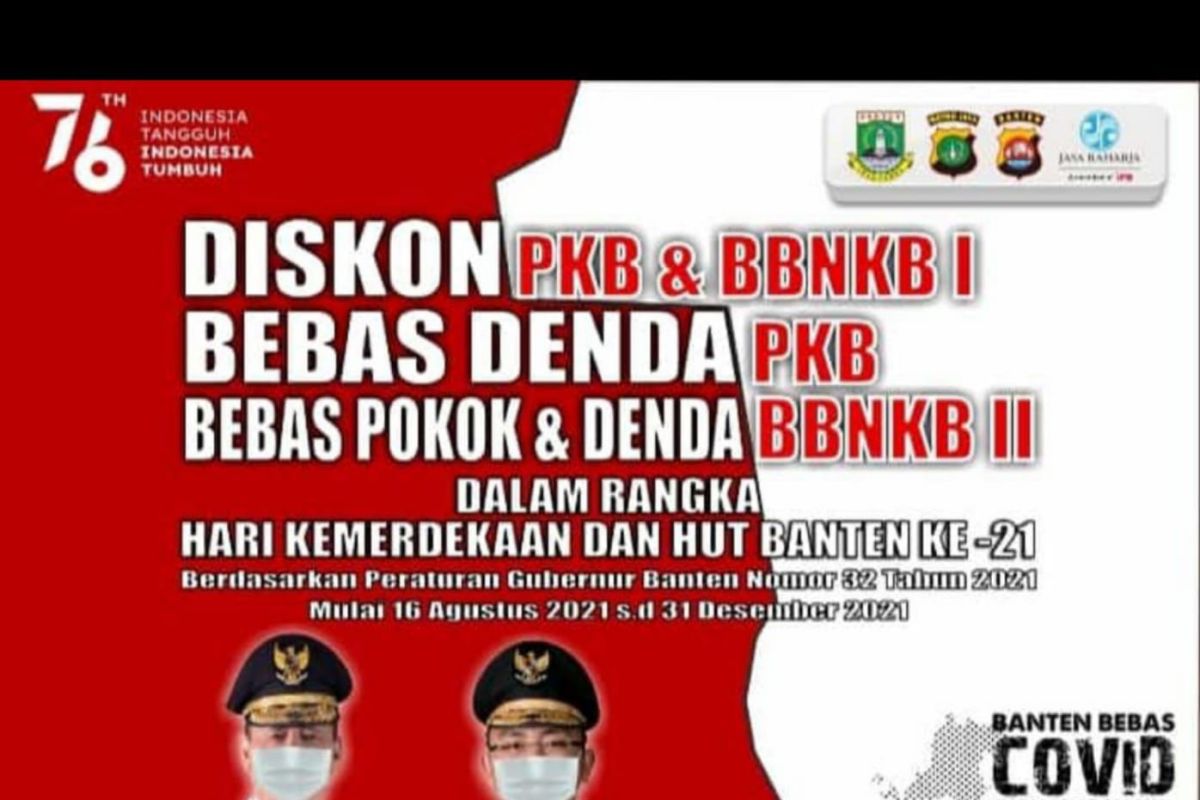 Bapenda Banten luncurkan paket HUT kemerdekaan bebas denda pajak kendaraan