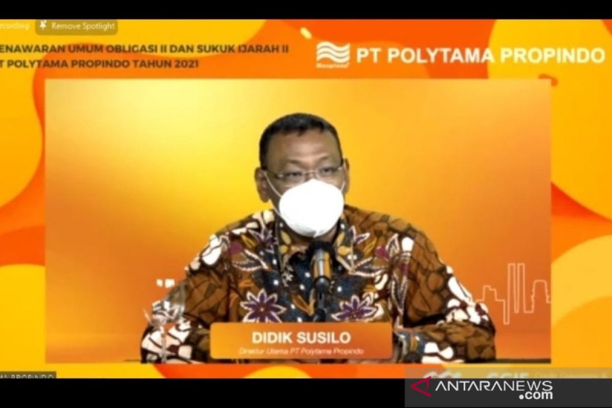 Polytama Propindo akan terbitkan obligasi Rp400 M dan sukuk Rp300 M