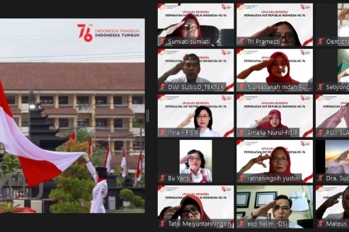 Peringati HUT RI ke-76, YPTA Surabaya gelar upacara secara virtual