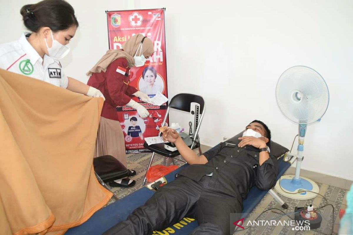 PMI Morowali Utara  gelar donor darah peringati HUT RI ke 76
