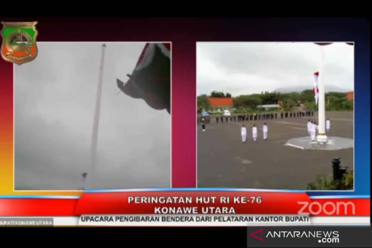 Bendera Merah Putih sempat jatuh saat upacara HUT ke-76 RI di Konawe Utara