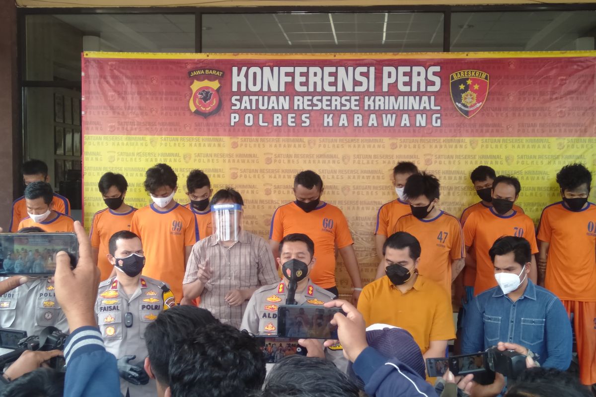 Polres Karawang tangkap 13 pelaku kriminal selama sepekan