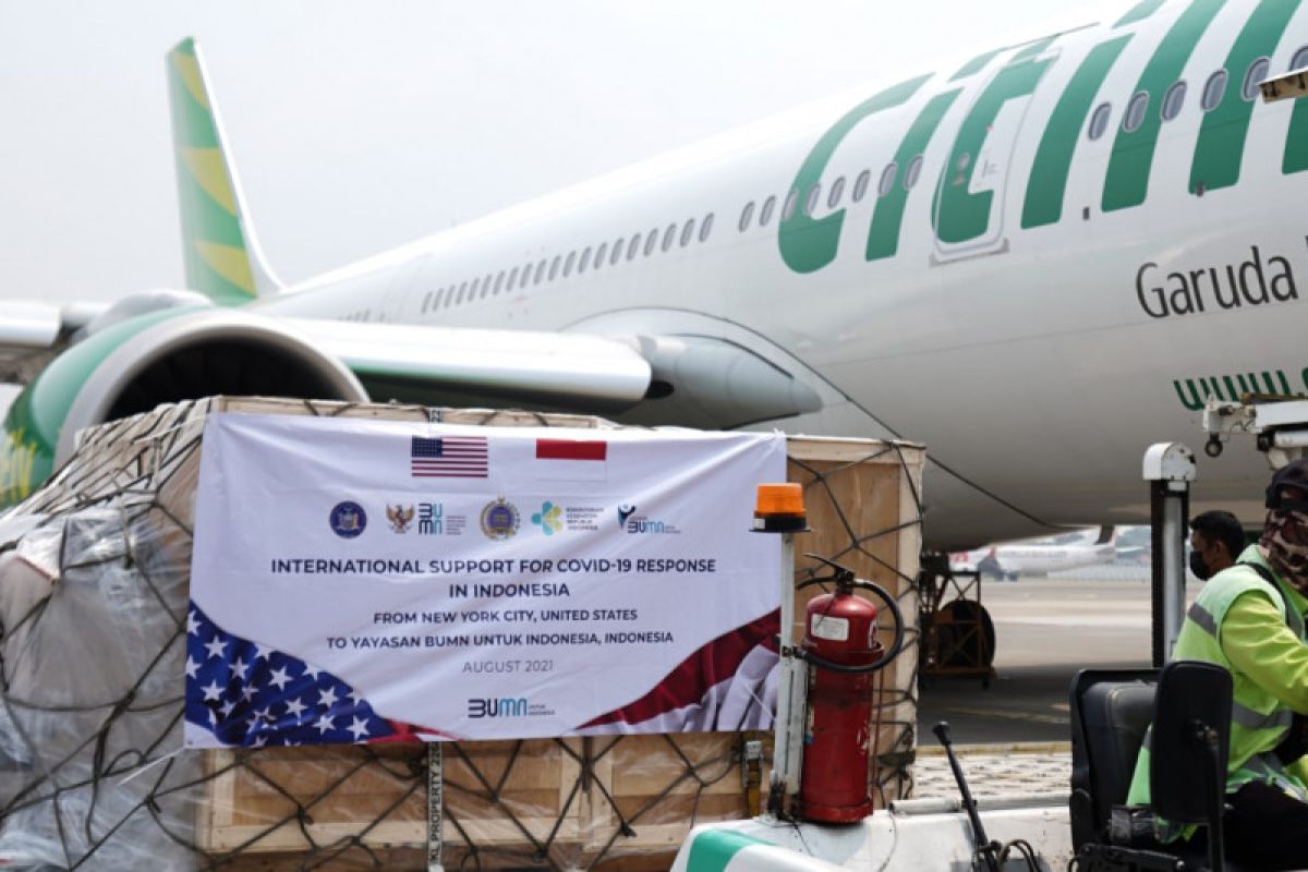 Citilink angkut bantuan kesehatan dari AS ke Indonesia