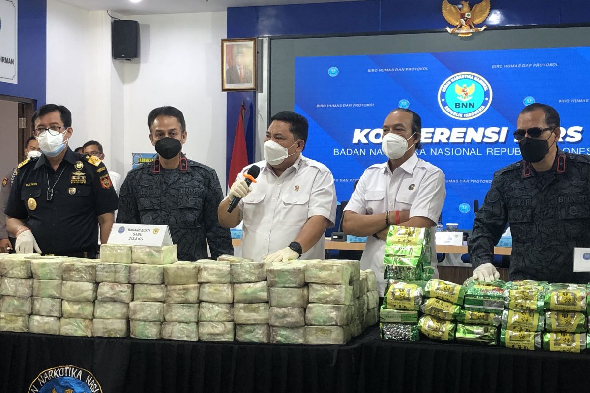 BNN gagalkan dua upaya penyelundupan 324,3 kg sabu-sabu