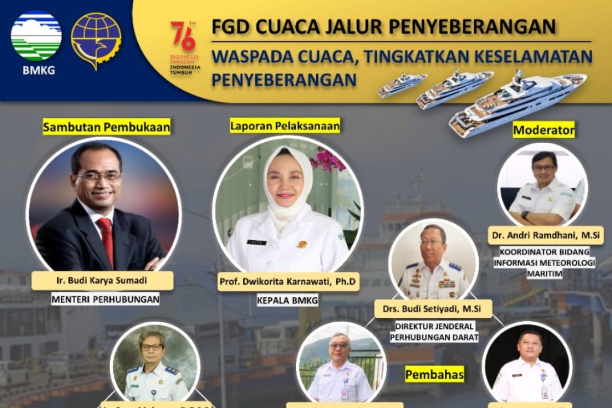 Penyedia jasa penyeberangan diminta tidak sepelekan informasi cuaca demi keselamatan