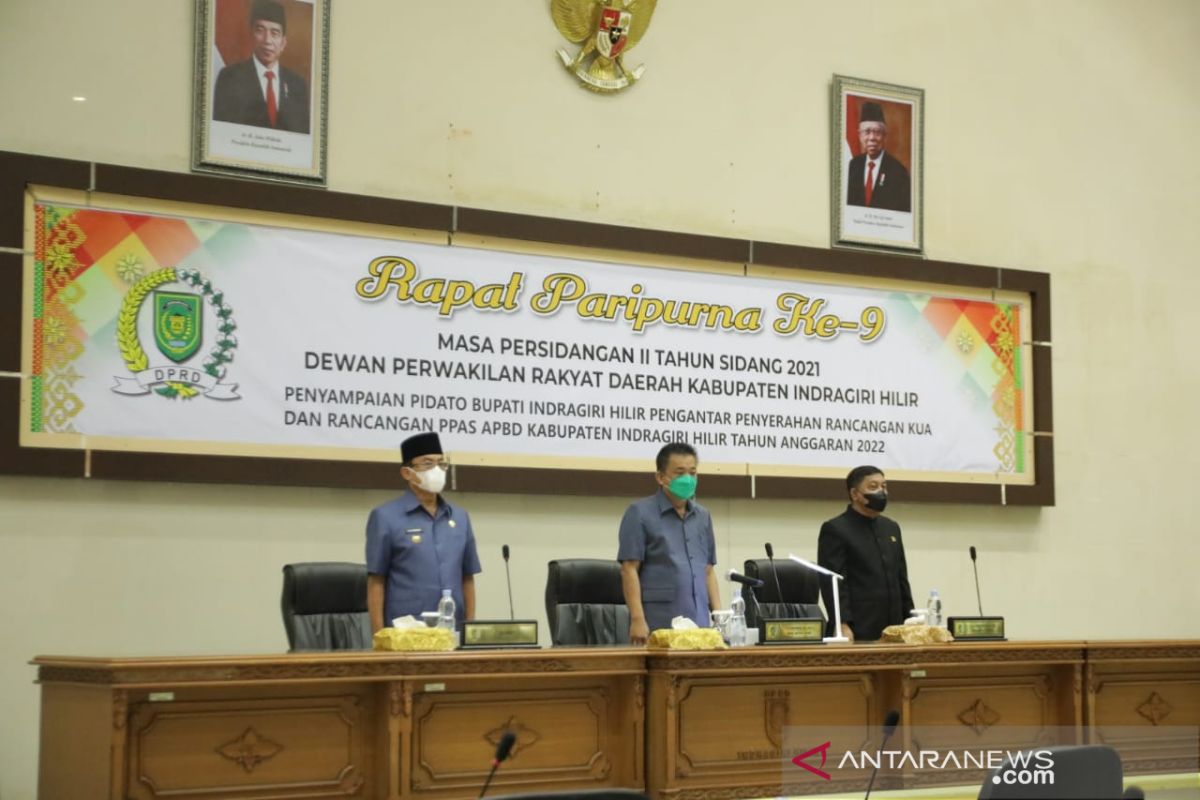 Rapat paripurna DPRD Inhil penyerahan KUA PPAS APBD 2020