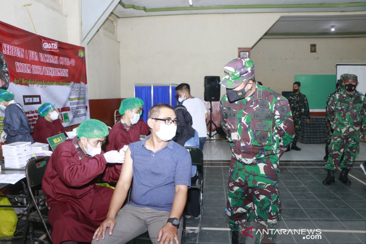 TNI Angkatan Darat di Kalsel pusatkan pelaksanaan vaksinasi di RS Soeharsono